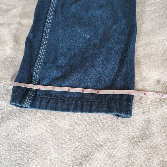 Liberty Denim Overalls Boys Size 12 Blue Jean Bib Workwear Straight Leg Vintage - Picture 9 of 11